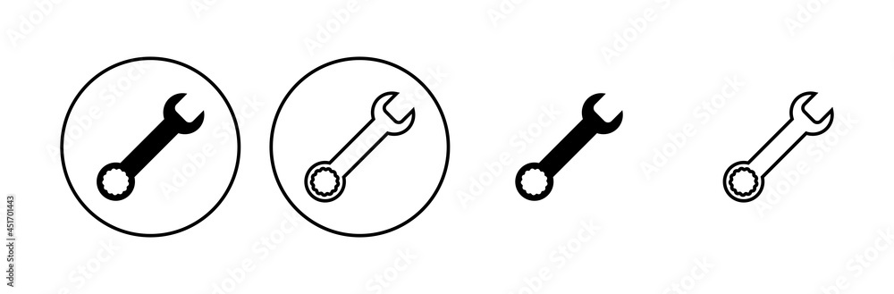 Wrench icon set. repair icon vector. tools icon vector Wrench icon set. repair icon vector. tools icon vector