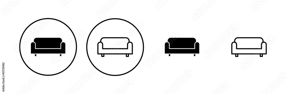 Sofa icon set. sofa icon illustration Sofa icon set. sofa icon illustration