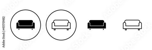 Sofa icon set. sofa icon illustration