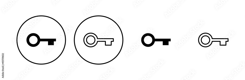 Key icon set. Key vector icon. Key symbol Key icon set. Key vector icon. Key symbol