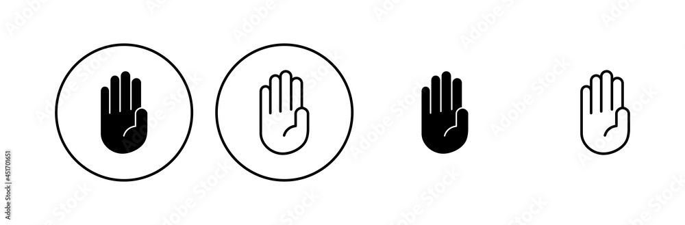 Fototapeta premium Hand icon set. hand vector icon, palm,click