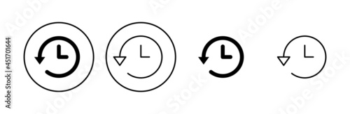 History icon set. recent event history