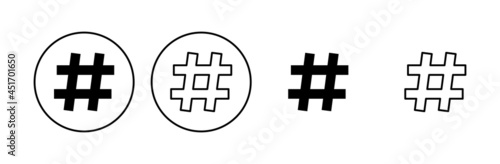 Hashtag icon set. hashtag symbol