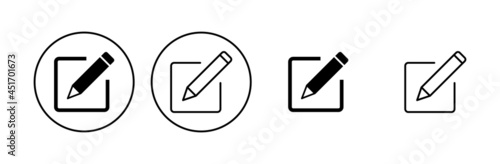 Edit icon set. edit document icon. edit text icon. pencil. sign up