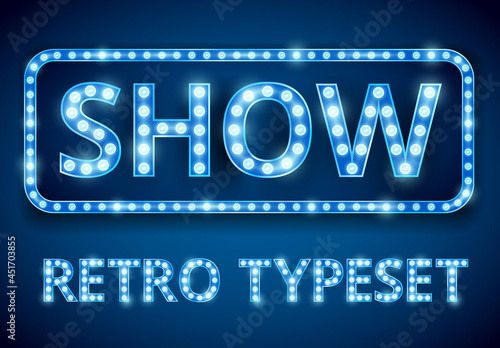 Blue Retro Billboard Text Effect