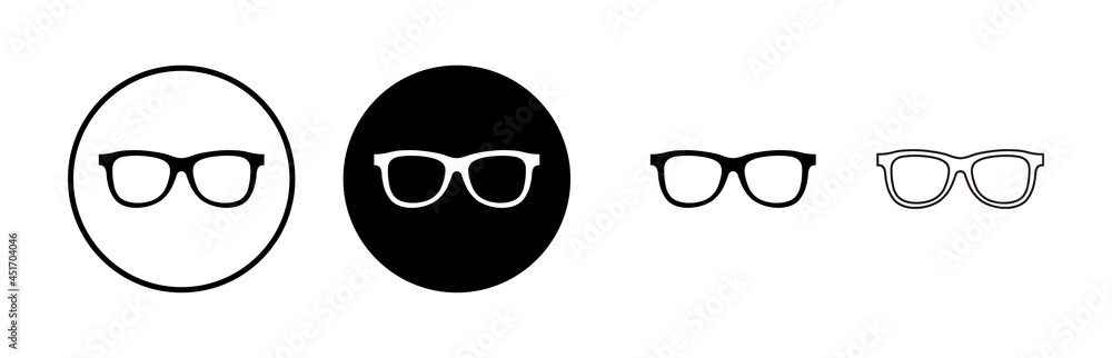 Glasses icons set vector. Stylish Eyeglasses. Glasses icon. Optical concept Glasses icons set vector. Stylish Eyeglasses. Glasses icon. Optical concept