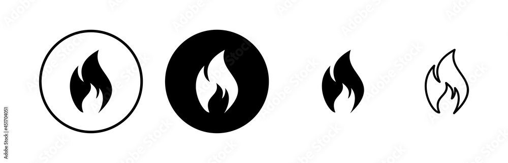 Fire icons set . Fire flame icon template. Fire icons set . Fire flame icon template.