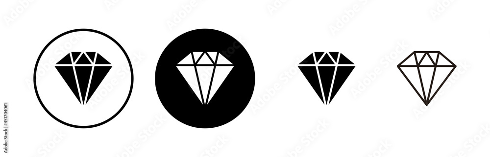 Diamond vector icons set. Diamond vector icon. Diamond vector icons set. Diamond vector icon.