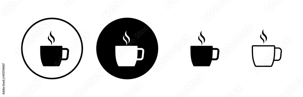 Coffee cup vector icons set. Coffee cup icon. Coffee vector icon. Tea