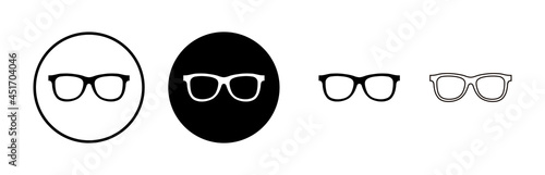 Glasses icons set vector. Stylish Eyeglasses. Glasses icon. Optical concept