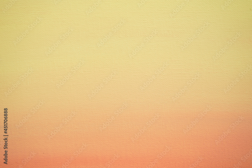 Ombre orange and yellow background image. Painted canvas.