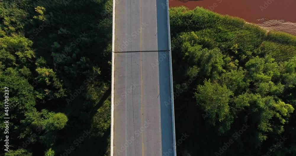 Bridge Over Red River Texas, Birds Eye View Bridge Over Red River Texas, Birds Eye View