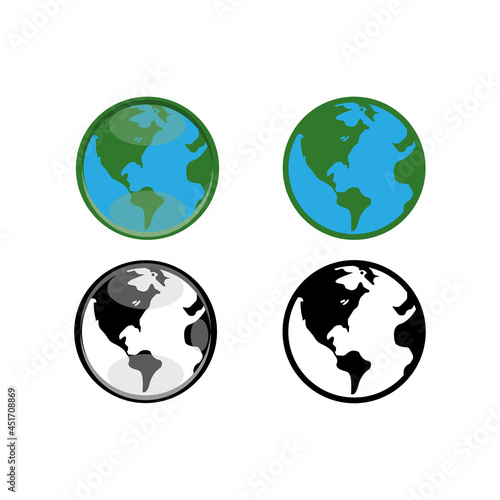 2d design vector illustration of planet earth