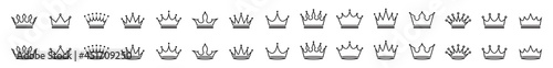 Fototapeta Naklejka Na Ścianę i Meble -  Crown icons set collection. Crown symbol mega collection.. new modern crown icons Vector illustration