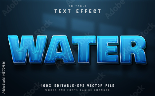 Water text effect editable