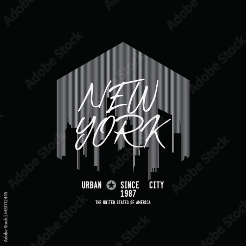 New york vector illustration and typography, perfect for t-shirts, hoodies, prints etc.