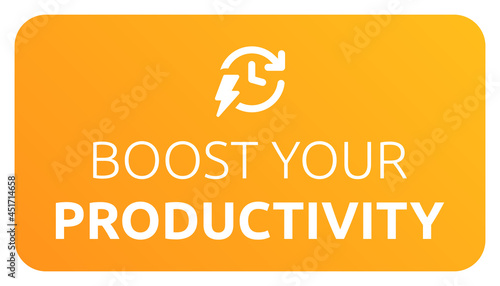 Boost productivity banner. Development concept