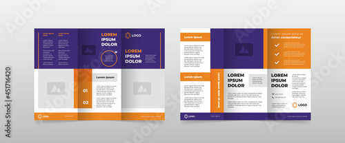 modern trifold business brochure template