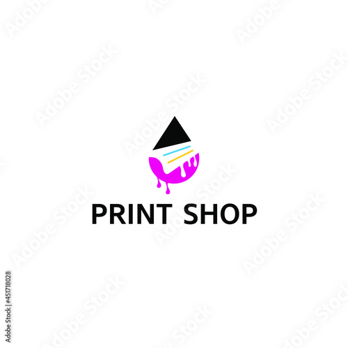 Ink drop logo design. vector icon illustration inspiration