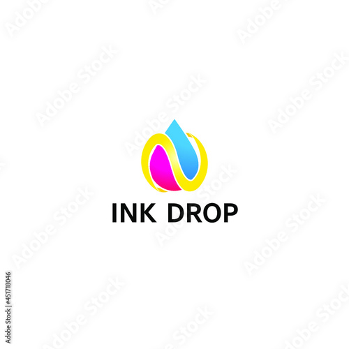 Ink drop logo design. vector icon illustration inspiration