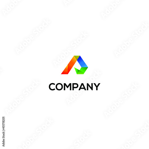 letter A logo design. modern vector icon illustration inspiration