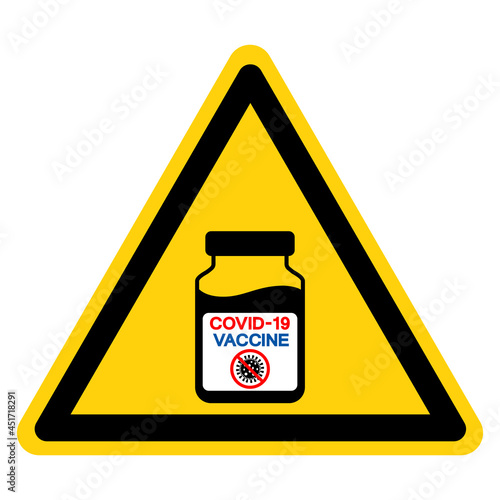 Covid-19 Vaccine Symbol Sign,Vector Illustration, Isolated On White Background Label. EPS10