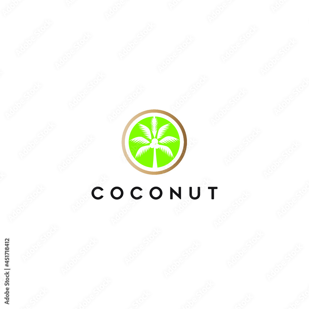 simple, clean coconut logo design. vector icon illustration inspiration simple, clean coconut logo design. vector icon illustration inspiration