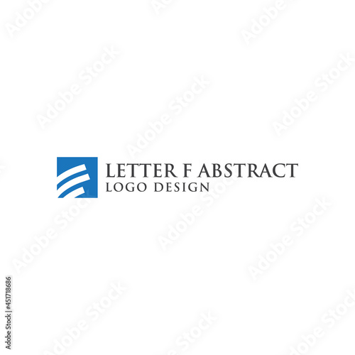 LETTER F ABSTRACT LOGO DESIGN