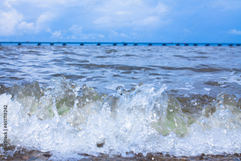 waves at sea. Japanese sea in Vladivostok waves at sea. Japanese sea in Vladivostok