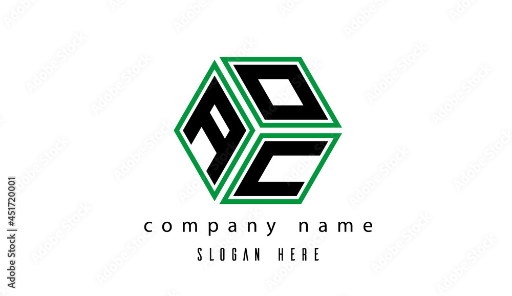 AOC polygon creative letter logo AOC polygon creative letter logo