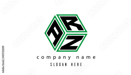 ARZ polygon creative letter logo