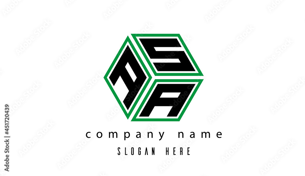 ASA polygon creative letter logo ASA polygon creative letter logo