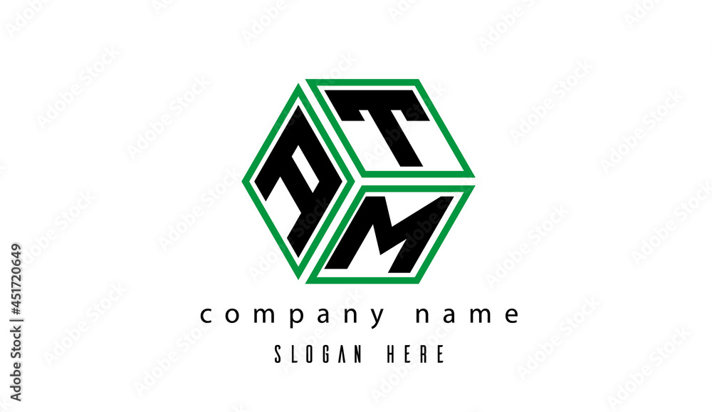 ATM polygon creative letter logo ATM polygon creative letter logo