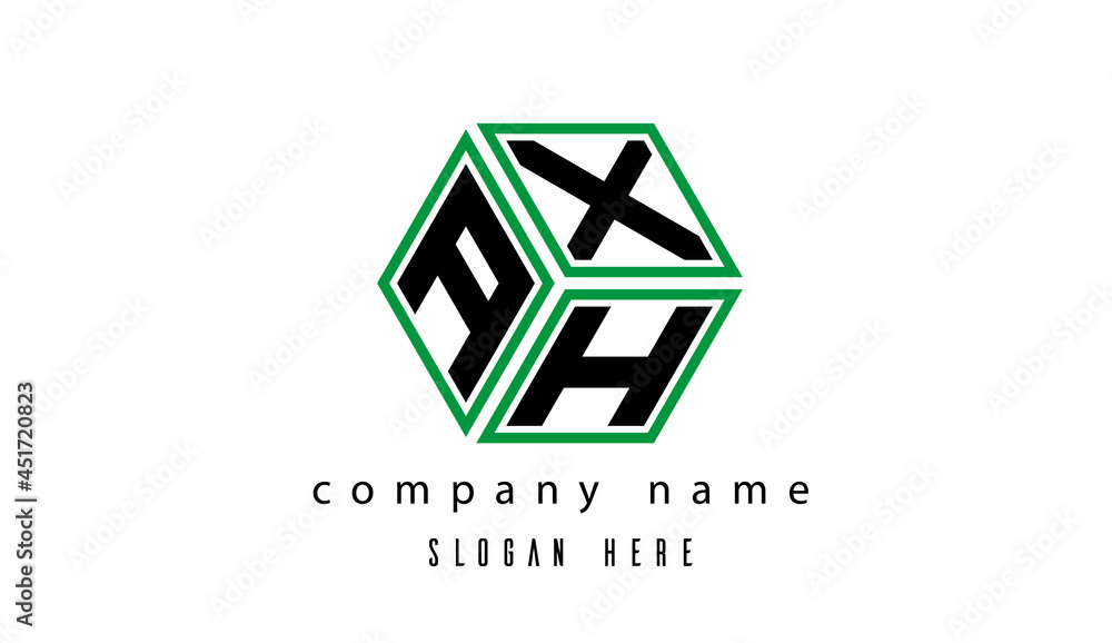 AXH polygon creative letter logo AXH polygon creative letter logo