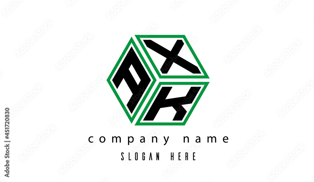 AXK polygon creative letter logo AXK polygon creative letter logo