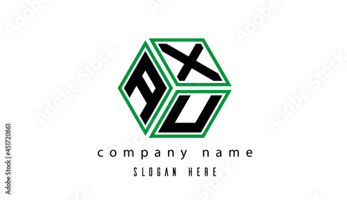 AXU polygon creative letter logo