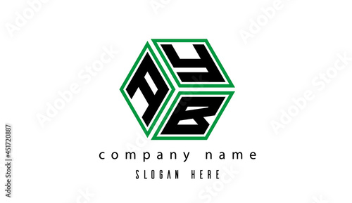 AYB polygon creative letter logo photo