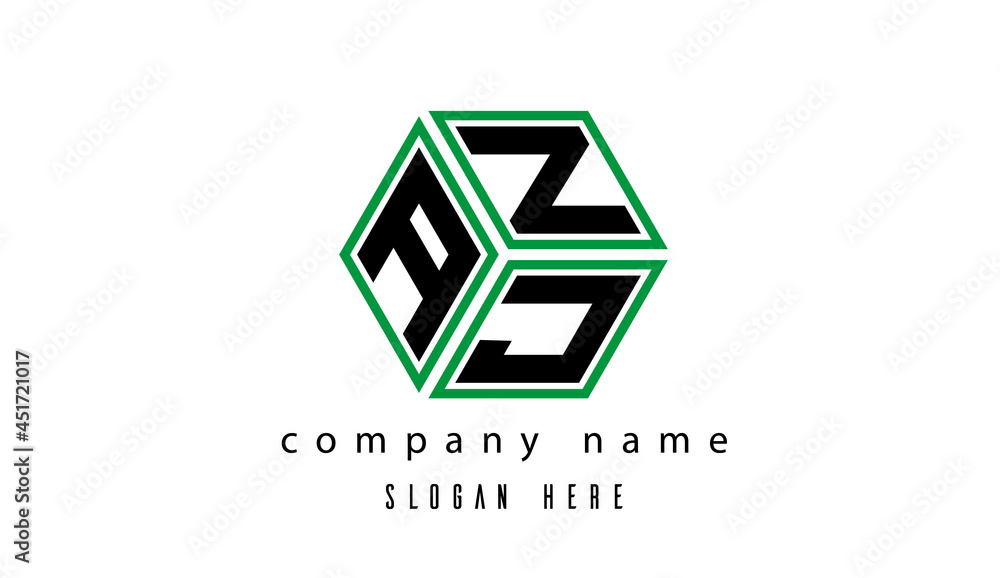 AZJ polygon creative letter logo AZJ polygon creative letter logo