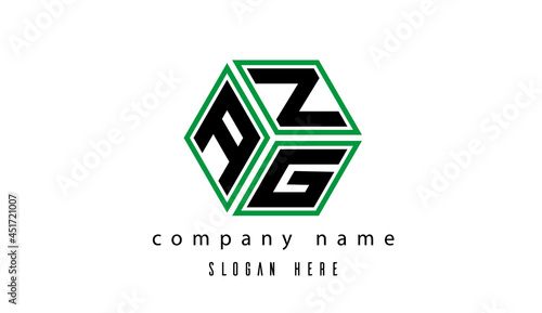 AZG polygon creative letter logo photo