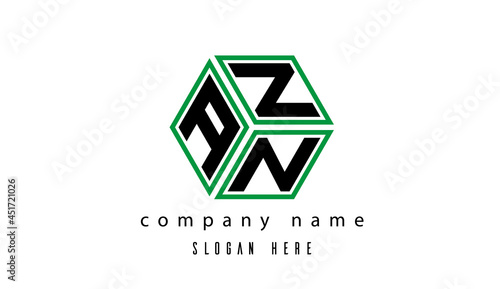 AZN polygon creative letter logo