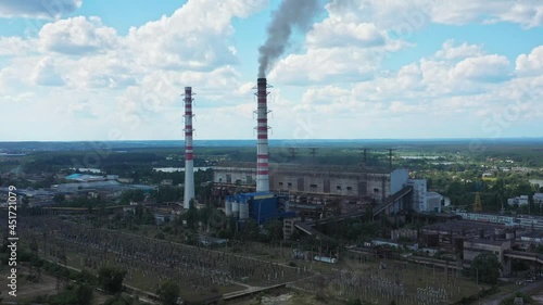 Wallpaper Mural Tilt up from a fire at an oil refinery in Richmond Torontodigital.ca