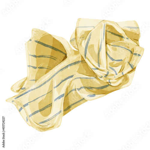 無造作ナフキンの手描き水彩風イラスト