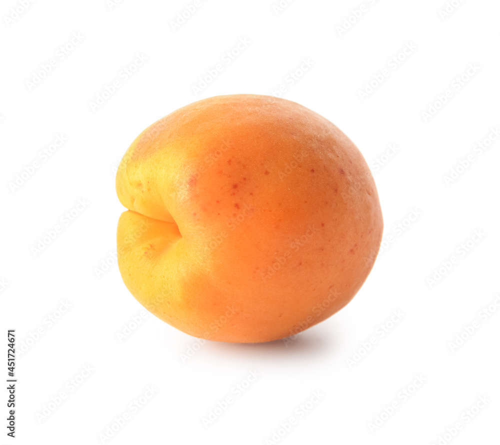 Tasty ripe apricot on white background Tasty ripe apricot on white background