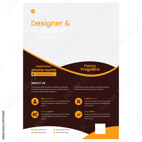 Designer and Illustrator Online Class Flyer