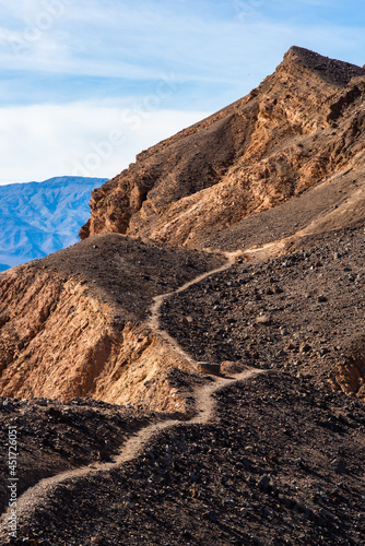 Mountain hiking trail in Death Valley National Park