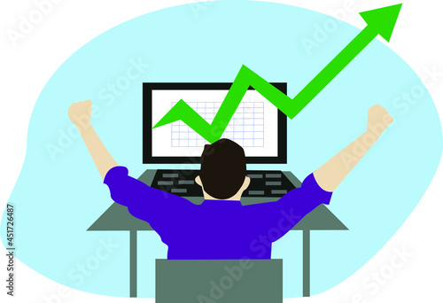 2d illustration online business concept
