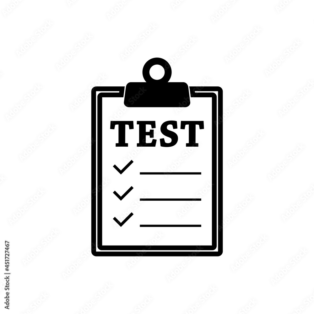 Test icon isolated on white background Test icon isolated on white background