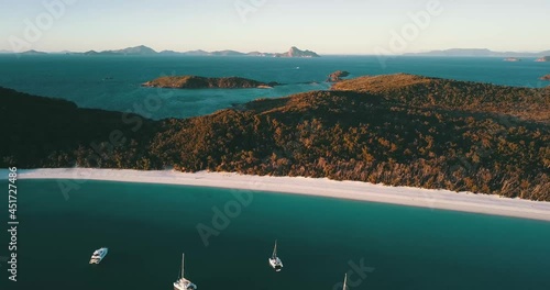 Drone footage from whitehaven beach, Australia