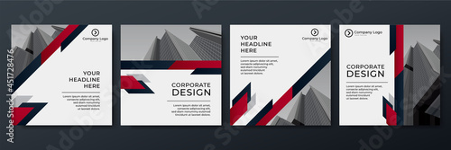 Red Post Sport Template Banner for Business and Corporate photo