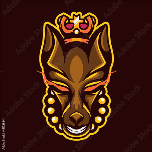King Kangaroo Mascot Esport Logo For Your Team Or Squad.